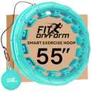 FIT ON FORM Infinity Weighted Hula Hoop for Adults Weight Loss - Smart Exercise Equipment for Home, Adjustable Pilates Circle with 28 Knots (55in) - Fitness Rings for Women, Waist Trainer, Abs Workout