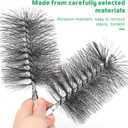 4" Chimney Steel Cleaning Brush with 1/4" Metric Thread Fitting for Insulated Chimneys, Stainless Steel or Metal Stove Pipes, Works with Most Chimney Rod Sets (4 Inch)
