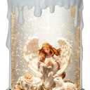 Nativity Snow Globe Candle Christmas Decorations Gifts Auto Snowfall Glitter Music Collection Angel Nativity Scene with 6H Timer USB/Battery Powered 9.7 inch