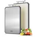 SNOWCLAD Stainless Steel Cutting Board,Double Sided Steel Cutting Boards for kitchen,Stainless Steel/Wheat straw pp Large Board for meat,non toxic Chopping,16 * 11 Inch,Dishwasher Safe