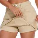 ELLEVEN Women’s Side Slit Denim Skort, High-Stretch, High Waisted, Y2K Mini Jean Skirt Shorts with 5 Pockets (XL)