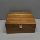 DRASTAR Wooden Keepsake Box, Large Acacia storage box with a Hinged Lid, Memory treasure box for Crafts and Photo Storage