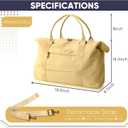 Travel Duffle Bag, Weekender Travel Bag Men Small Gym Bag for Women, Hospital Bag for Labor and Delivery, Overnight Bag Luggage Bag with Trolley Sleeve, Airplane Travel Essentials for Flying(Yellow) 27x55x18 cm/10.63x21.65x7.09 