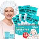 14 Pack Shampoo Caps No Need Rinse,Shampoo Caps for Bedridden Patients Elderly with 2 Cups,Fresh-Lather Rinse Free Hair Washing Caps for Hospital,Post-Surgery,Camping,Travel-Light,Need 130ML Water