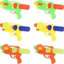 Fun-Here Water Guns 9 Inch 6 Packs for Kids Adults Multicolor Squirt Gun in Party Pool Bath Favors Indoor Outdoor Funy Summer Toy (Pack of 6) (9 Inch)