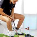 Toilet Golf Game-Practice Mini Golf in Any Restroom/Bathroom - Great Toilet Time - Dad Gifts, Funny Gifts for Dad, Funny White Elephant Gifts, Gag Gifts for Husband, Boyfriend, Men.