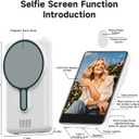 Vlog Selfie Monitor Screen, Back Camera Monitor Screen for iPhone, Wireless Magnetic Phone screen mirroring with Bluetooth Remote Speaker for YouTube Live Stream TikTok, Compatible with iPhone Android