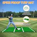 Thickened Upgraded Version Baseball Hitting Mat Exercise Mat Softball Training Pad Batting Cage Turf Batters Box Turf Mats with Home Plate Anti-Slip Baseball Softball Cage Mat, 10 feet x 3.8 feet