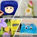 Royal Blue 6x60Inch Faux Fur Shaggy Plush Faux Fur, Fabric Precut Strips Fluffy Fuzzy Faux Fur, Craft Beard Hair, Beard Miniature Dolls Rugs Mats Gift, Winter Halloween Christmas Costume Party Decor