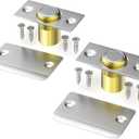 Upgraded Magnet Door Catch, Adjustable Strong Magnetic Ball Catch for Top of Door, Replacement for Ball Catches, Concealed Magnet Door Latch for French Double Doors Closet Door Hardware 2 Pack Silver