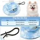 Small Summer T-Shirts Set Include Adjustable Pet Hat with Ear Holes Breathable Hawaiian Dog Shirt Heart Shape Sunglasses Beach Outfit Set for Puppy Small Pets Dog Cat(Blue,S)
