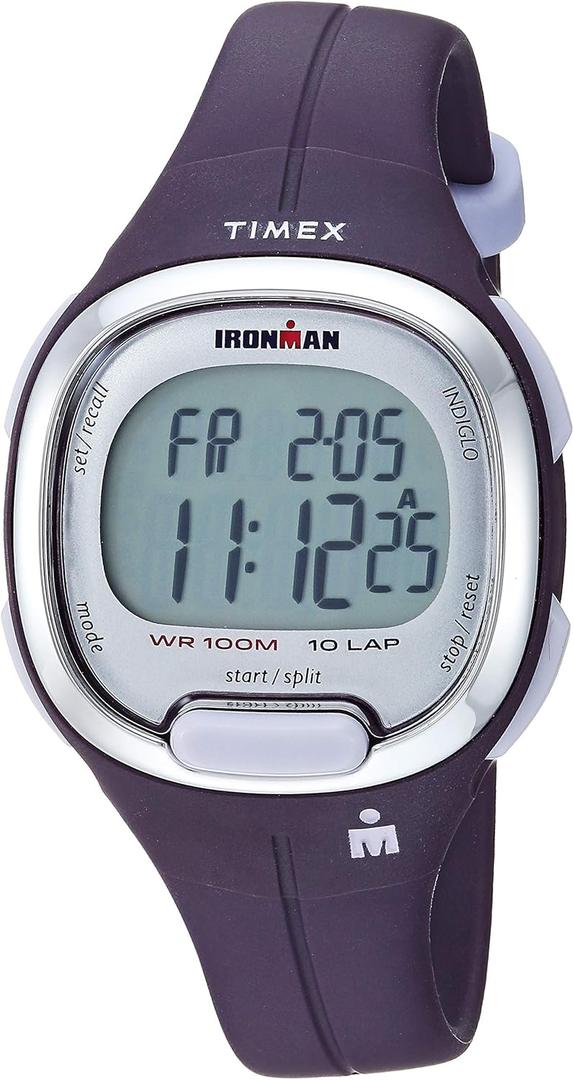 Timex Women's Ironman Triathlon Transit 33mm Resin Strap Watch (Purple/Silver-Tone)
