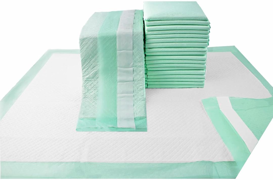 Bed Pads with Adhesive Strips 30'' X 36'' Disposable Underpads Extra Large Thicker Incontinence Pads for Unisex Adult, Senior, Kids and Pet (10 Count) (30"X 36"(with Adhesive))