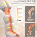 Leg Massager with Heat and Compression : Foot and Calf Massager for Circulation and Pain Relief, Sequential Compression Boots with 6 Modes, 9 Intensity, 3 Heat - Gifts for Mom, Dad, Him, Her