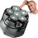 Head Shavers for Bald Men - kensen 6D Cordless Bald Head Shavers for Men, Christmas Gift Body Shaver for Mens for Bald Heads & Face IPX6 Waterproof Wet/Dry Use LED Display Balding Clippers Heads Razor (Black)