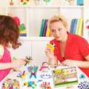 Fusihey Craft Supplies for Kids  Kids Craft Kit Box with 3000+ Pieces, Arts and Crafts Kit for Kids Ages 48 & 812, Storage Craft Box for Girls Boys, Bulk Art Materials Set Gift