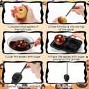 2 Set Halloween Skull Mold Kits 8 Cavity Silicone 3D Skull Baking Pans Cake Mold & 24 Wooden Skewers Bakeware for Halloween Ice Cupcake Chocolate Candy Apple Pizza Jelly Candy Pudding