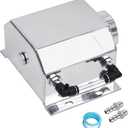LokoCar Coolant Radiator Tank Reservoir Expansion Overflow Tank Universal 1L Aluminum Silver
