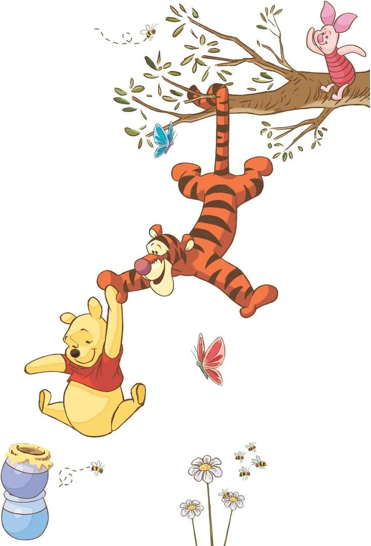 RoomMates Disney Winnie The Pooh Swinging For Honey Giant Peel and Stick Wall Decals , RMK2463GM