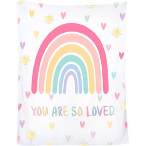 Rainbow Throw Blanket Pastel Rainbow Blanket for Teen Girls Boho Flannel Plush Soft Colorful Room Bed Decor 60 x 50 Inch