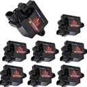 BANG4BUCK 8Pcs UF271 D581 Ignition Coil Pack Compatible With Cadillac Chevy GMC Sierra Suburban Escalade Avalanche Silverado 4.8L 5.3L 6.0L 8.1L (SQUARE)