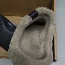 Beslip Classic Fur Lined Clogs Waterproof Winter Fuzzy Slippers for Women Men Indoor and Outdoor 40-41