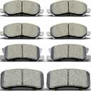D866 D868 Front Rear Ceramic Brake Pads Set Fit For Chrysler Sebring/200,For Jeep Compass/Patriot,For Mitsubishi Lancer/Outlander/Sport/Rvr,For Dodge Avenger(8 pcs)
