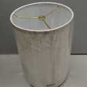 Aspen Creative Flaxen 71030 One-Light Pendant with Hardback Drum Shaped (Spider) Shade, 8 x 8 x 11, Light Satin Nickel