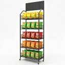 Fitzkor 5 Tier Retail Storage Rack Snack Rack Display Stand