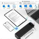 Portable Printers Wireless for Travel, A285M Bluetooth Inkless Thermal Printer Support 8.5" X 11" US Letter, Mobile Printer for Phone Laptop, with Case & 4 Rolls Thermal Paper, for Home Office Receipt