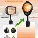 Xislet Upgrade Golf Cart Electric Heater with Infinite Temperature Adjustment, 2-Second Quick Heat 400W Quiet & Safe Carbon Fiber Heating, Battery Powered Heater Stable Fit Club Car/Yamaha/EZGO