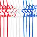 Quera 30 pcs Star Crazy straws 4th of JULY Red White Blue Silly Straws Patriotic Loop Straws Reusable BPA-Free Plastic Drinking Straws Silly Colorful Drinking Straws for Kids Birthday Party Supplies