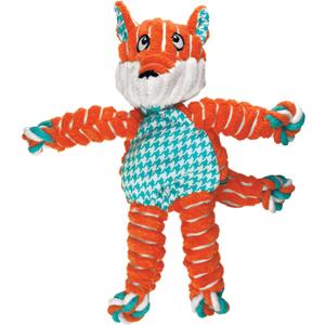 KONG Floppy Knots Rope and Plush Dog Toy, Fox, Medium/Large