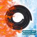 2 x 1/2 Fuel Line, Fuel Line Hose 5 Feet, NBR Rubber Gasoline Tube with 5PCS stainless Steel Clamps