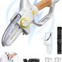 InoKraft Brushless 4" Cordless Mini Chainsaw, Portable Handheld Design for Tree Trimmer, Courtyard and Garden, with 2 Battery and Charger