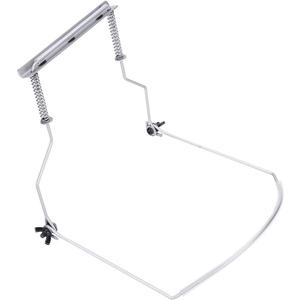 VGEBY Harmonica Neck Holder, 10 Holes, Silver, Metal + Rubber Tube, C Major Key, Comfortable Neck Brace, Hands