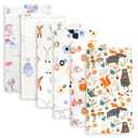 Maliton Muslin Burp Cloths for Baby Girl 6 Pack Large 20''x10'' 100% Cotton Burp Rags Absorbent and Soft 6 Layers Muslin Cloth Baby Boy Newborn Essentials Must Haves(Fairy Tale, Pack of 6) (White Fairy)
