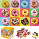 Jumbo Floor Puzzle for Kids,48 Piece Colorful Donuts Jigsaw Puzzles,Learning Educational Toys for Toddlers Ages 3-5,Children Gift for Boy Girl Ages 4-8 (Donut)