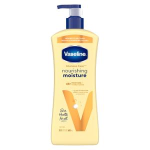 Vaseline Intensive Care Nourishing Moisture Body Lotion for Dry Skin, Made with Ultra-Hydrating Lipids + Pure Oat Extract for Nourished, Healthy-Looking Skin 20.3 oz