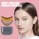 Lymphatic Contour Face Brush Lymphatic Drainage Massager Double Chin Reducer Lymphatic Drainage Brush for Face,Ergonomically Designed to Fit The Skin Precisely and Relieve Fatigue (Brown)