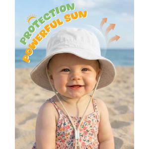 Baby Sun Hat for Toddler Kids Bamboo Rayon Bucket Hat Summer Beach Sun Protection Baby Hats for Boys Girls