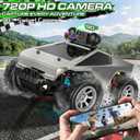 RC Cars with Camera Remote Control Truck with 720P HD FPV Camera, All-Terrain Remote Control Car with Led Light Rechargeable Battery, 1:28 RC Car Vehicle Toy Gifts for Kids Boys Girls