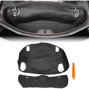 Rear Trunk Cargo Mat Liners,Binding Carpeted Full Size Mat fit for Corvette C8 Stingray Coupe 2020-2024,All Around Top Edge Protector Cover,Rear Storage Compartment Cargo Mat