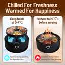 Wet Food Automatic Cat Feeder with Camera, Semiconductor Cooling & Heating with Stainless Steel Bowl, APP Control with Camera & Meal Call, 5 Fresh Meals Pet Food Dispenser (Black)