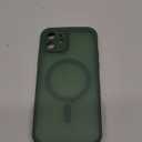 TOCOL for iPhone 12 Case, Compatible with Magsafe, Full Camera Protection, Built-in Magnetic Ring, Translucent Matte Phone Case for iPhone 12 6.1 inch (Alpine Green)