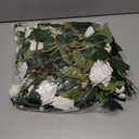 2 Pack 11.2 Ft Artificial Flower Garland with White Roses, Realistic Fake Greenery Vines with 17 Roses Flowers for Wedding Table Centerpieces Arch Party Ceremony Backdrop Decor(White)
