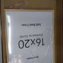 upsimples 16x20 Frames Set of 3, Natural Solid Wooden Picture Frames, Display 11x14 with Mat or 16 x 20 Without for Vertical or Horizontal Wall Hanging