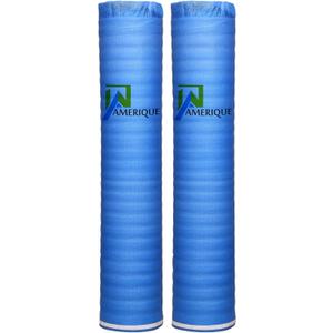 400SQFT AMERIQUE 2MM Premium Flooring Padding 3-in-1 Heavy Duty Foam Blue, 200SF/Roll, Pack of 2 Underlayment, with Tape & Vapor Barrier