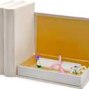 AuldHome Design Faux Book Stack (Cream); Blank Set of 3 Decorative Books for DIY Crafts and Home Decor, Blank w/ Cream Color