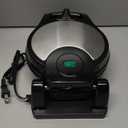 Moss & Stone Belgian Waffle Maker, Electric Flip Waffle Machine with Adjustable Temperature Control, Non-Stick Grids for Smooth Release, Compact 8-Inch Round Waffle Maker, Black